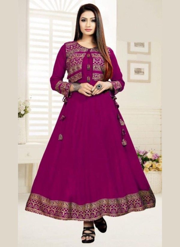 Amazing Pink Mirror Work Kurti