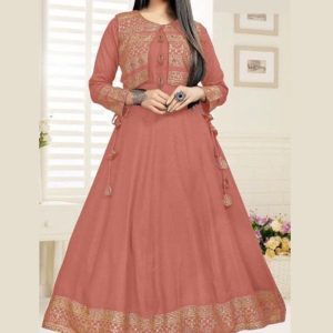 Rayon Printed Kurti With Koti