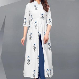 Heavy Crepe Printed Kurti For Women