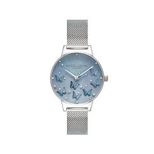 Burton Sparkle Butterfly Analog Blue Dial Women’s Watch