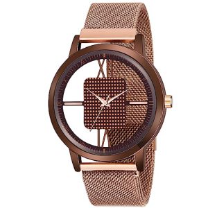 Brown Dial Analogue Magnet Belt Watch for Men