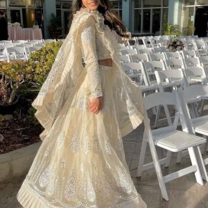 Superhit Off White Color Mirror Work Choli