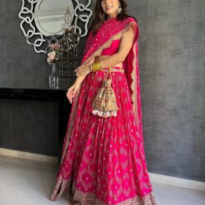 Online Pink Color Sequence Beautiful Work Choli